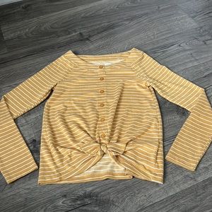 Abercrombie Kids size 13/14 super Soft striped long sleeve w/ tie